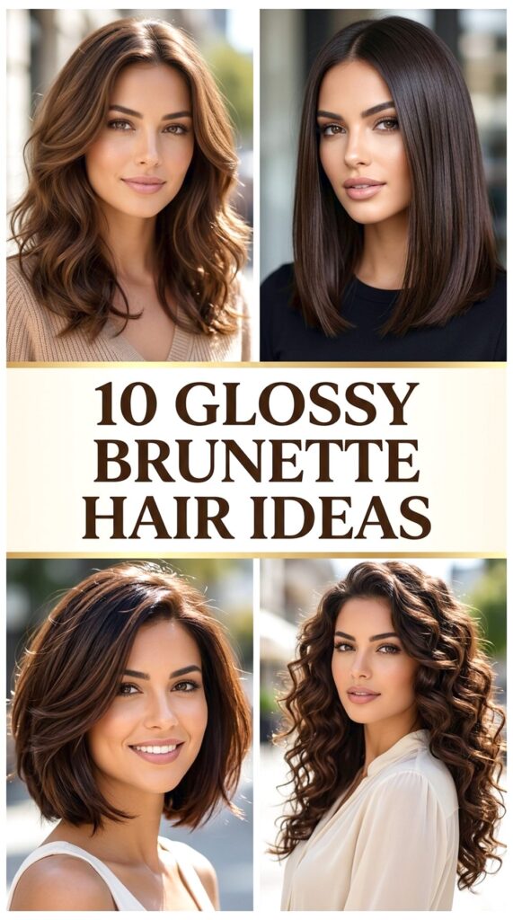 Glossy Brunette Hair Ideas