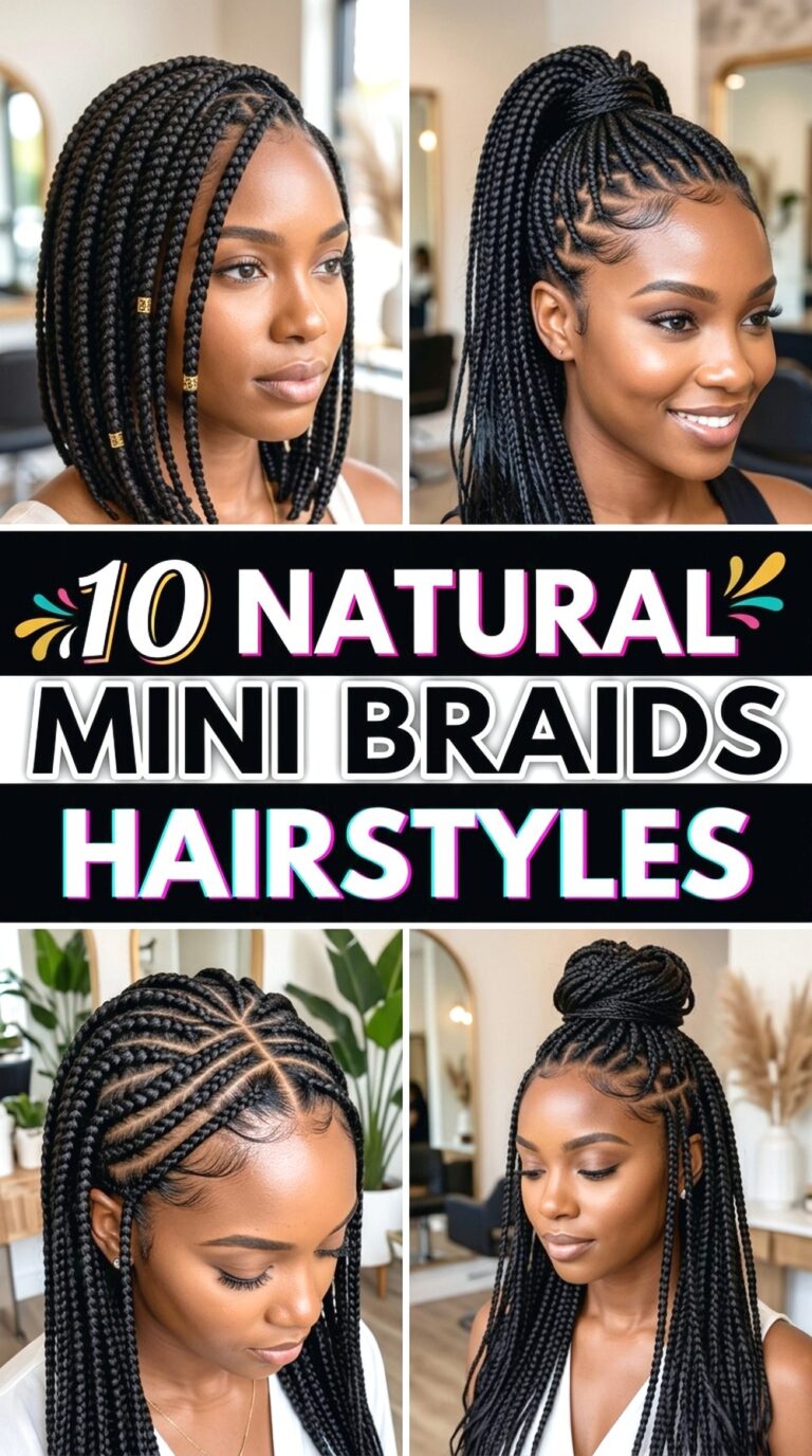 Natural Mini Braids Hairstyles