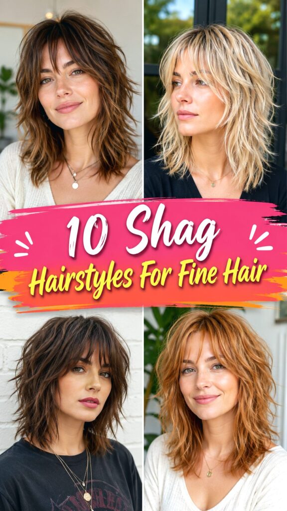Shag Hairstyles For Fine Hair