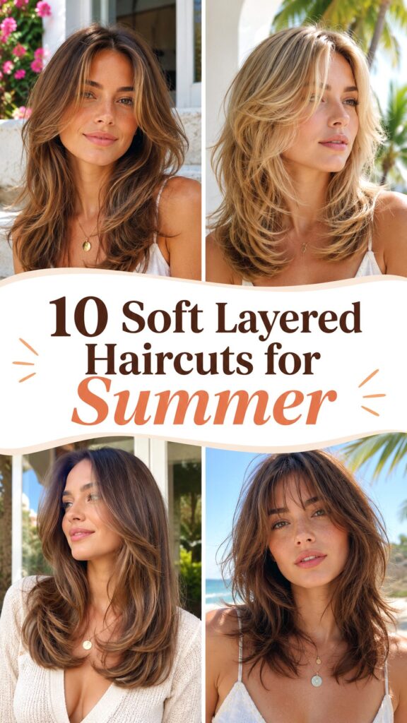 Soft Layered Haircuts for Summer