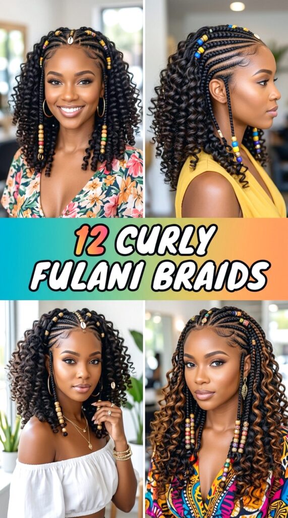 Curly Fulani Braids