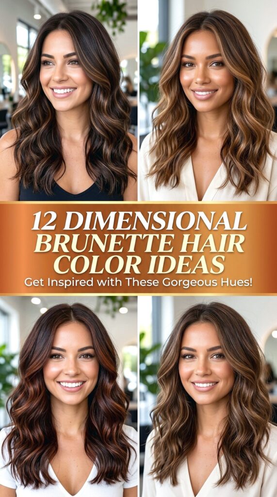 Dimensional Brunette Hair Color Ideas