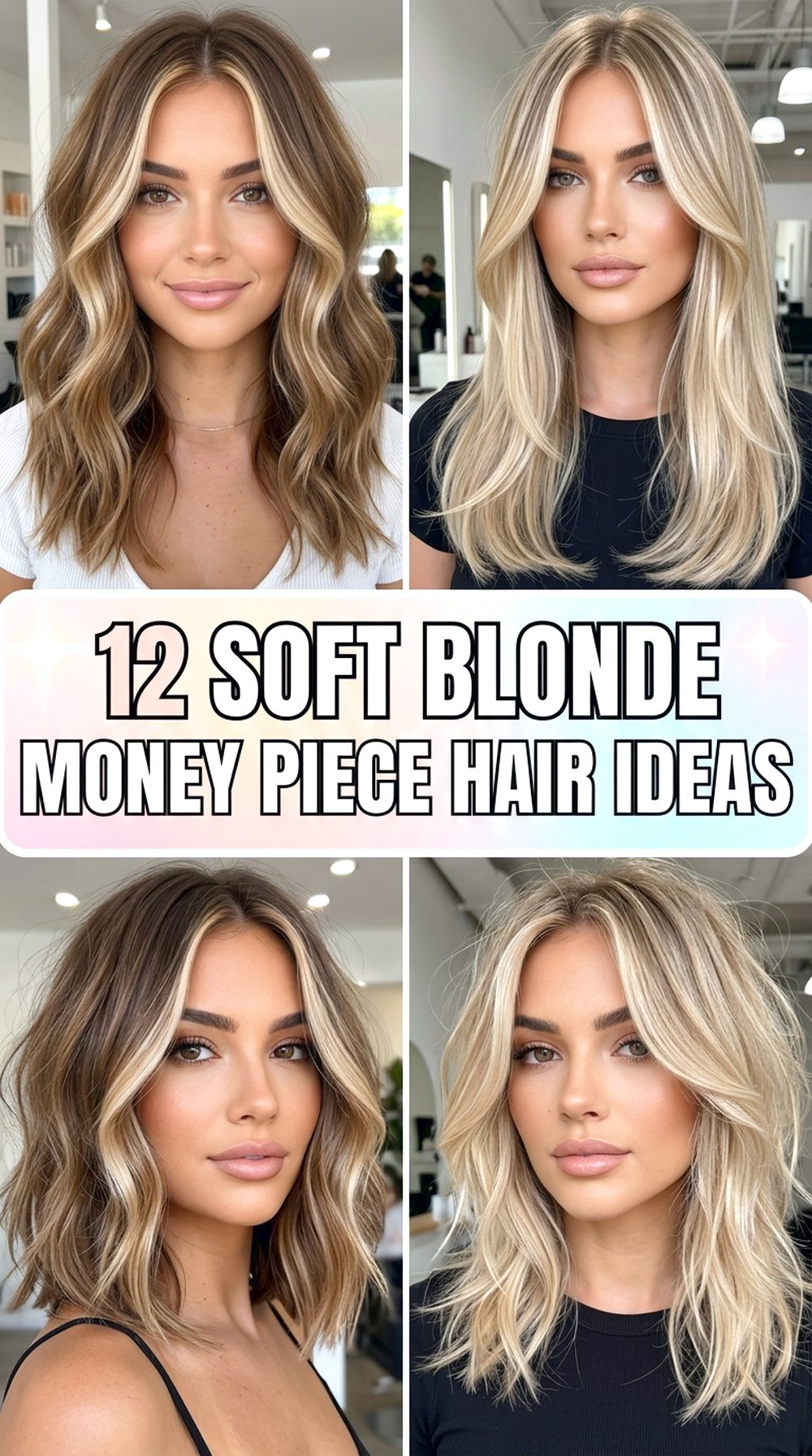 Soft Blonde Money Piece Hair Ideas
