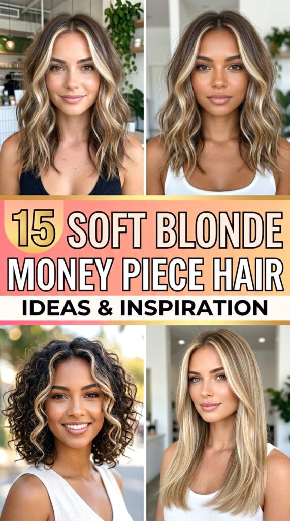 Soft Blonde Money Piece Hair