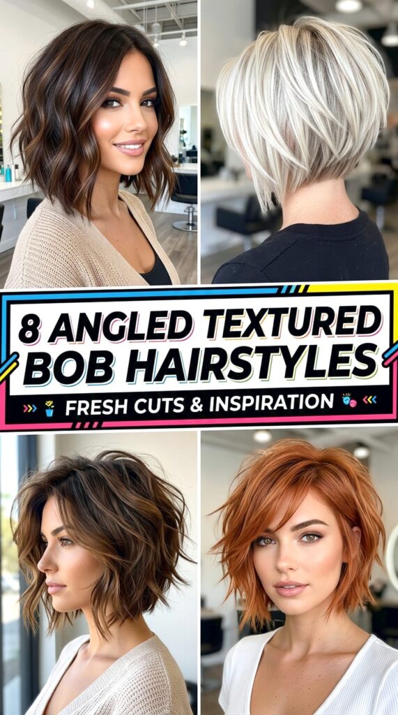Angled Textured Bob Hairstyles
