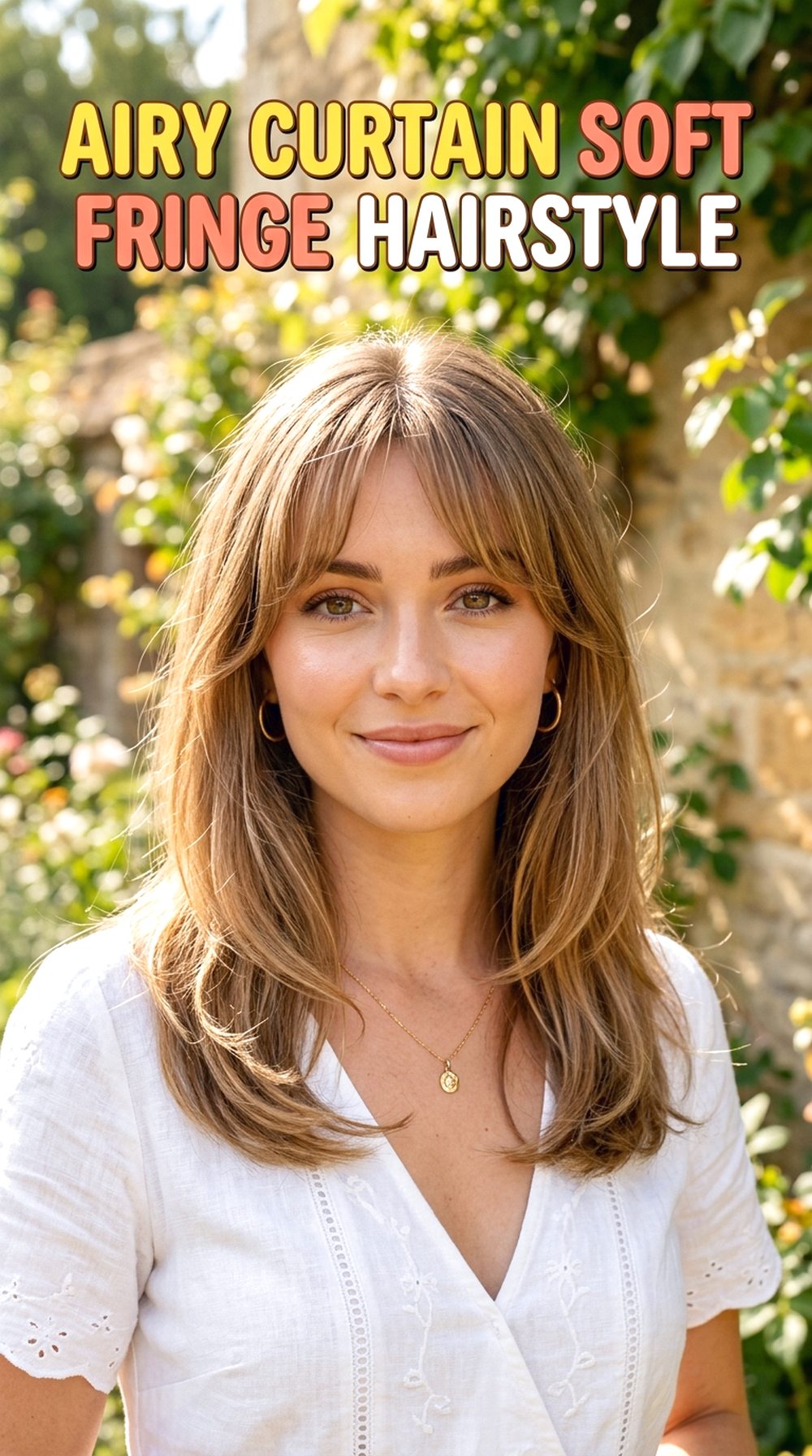 Airy Curtain Soft Fringe Hairstyle