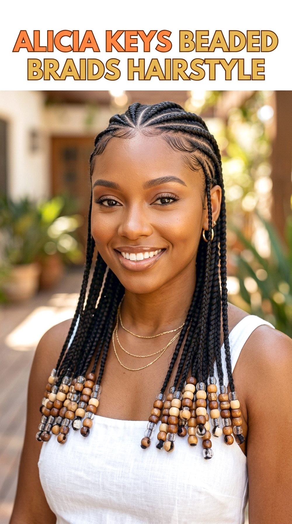 Alicia Keys Beaded Braids