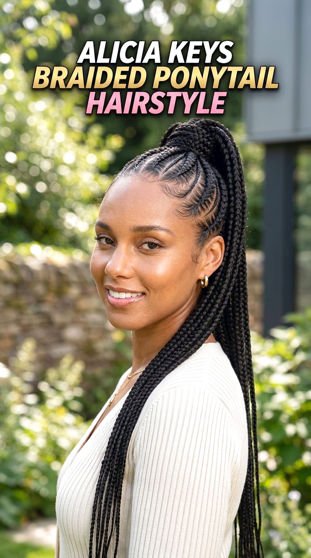 Alicia Keys Braided Ponytail