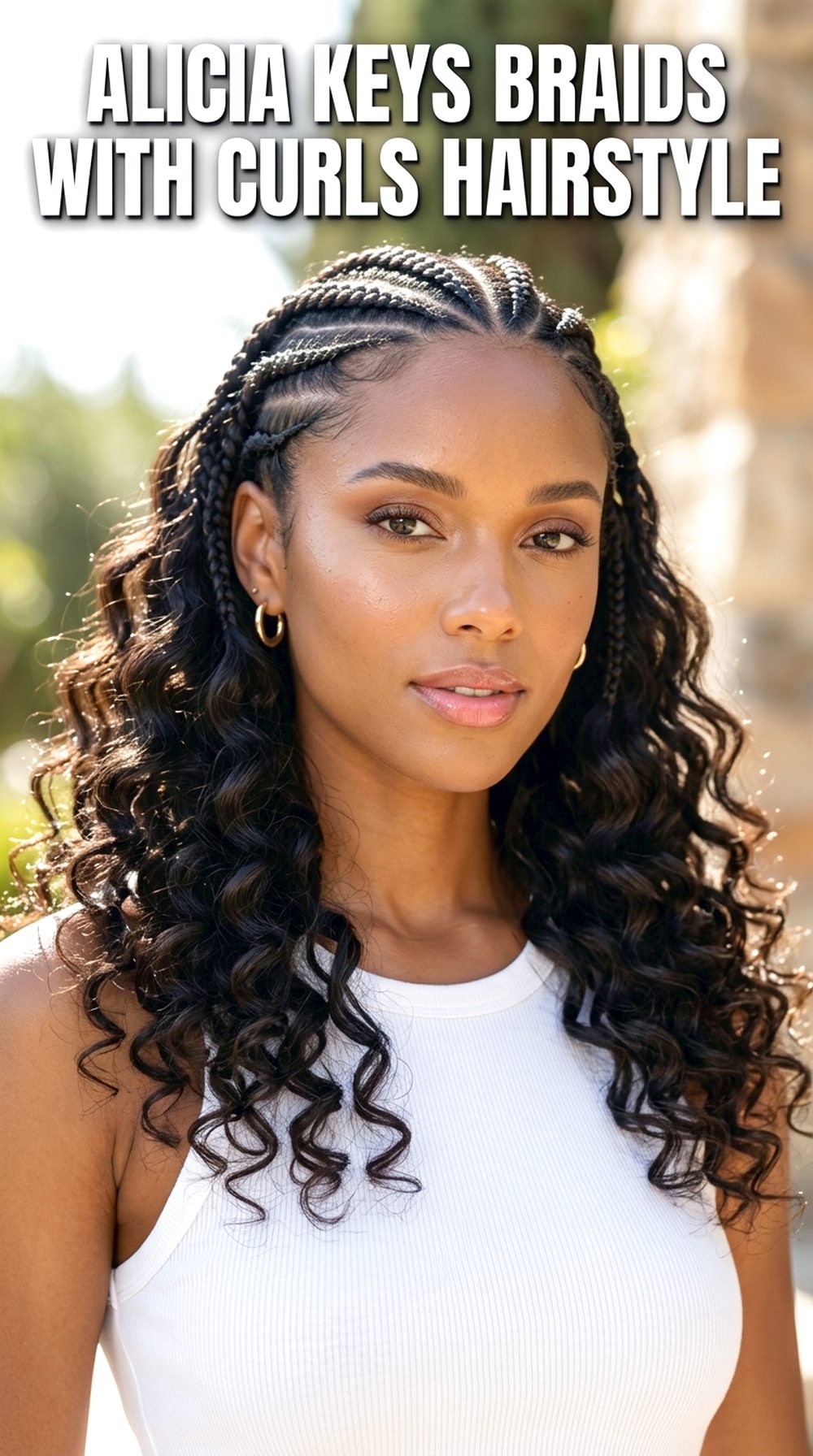 Alicia Keys Braids with Curls