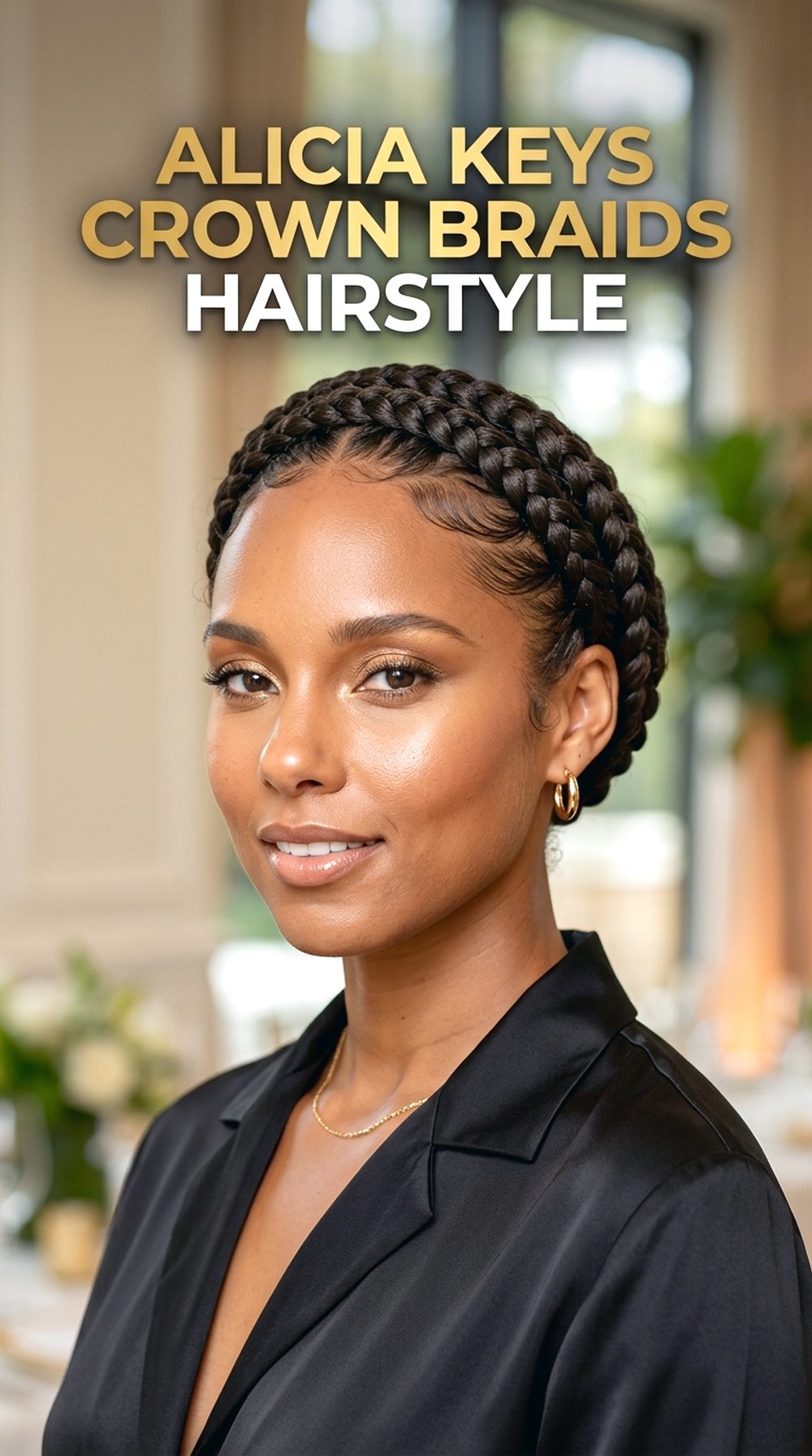 Alicia Keys Crown Braids