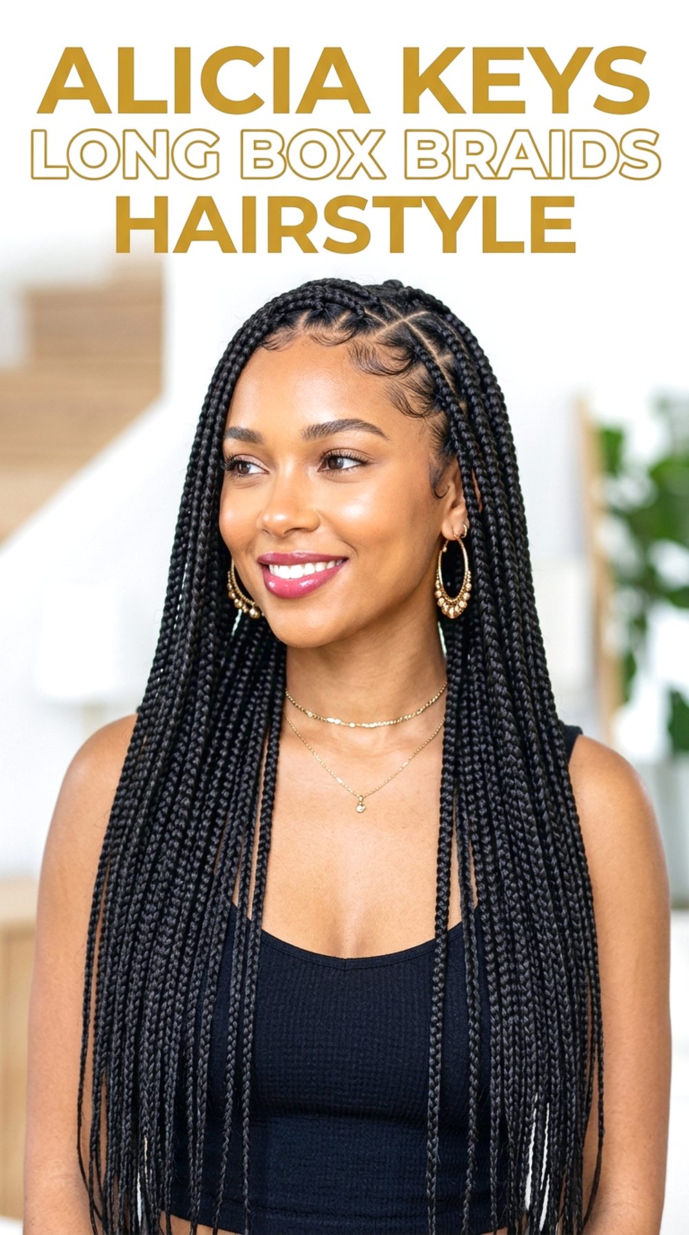 Alicia Keys Long Box Braids