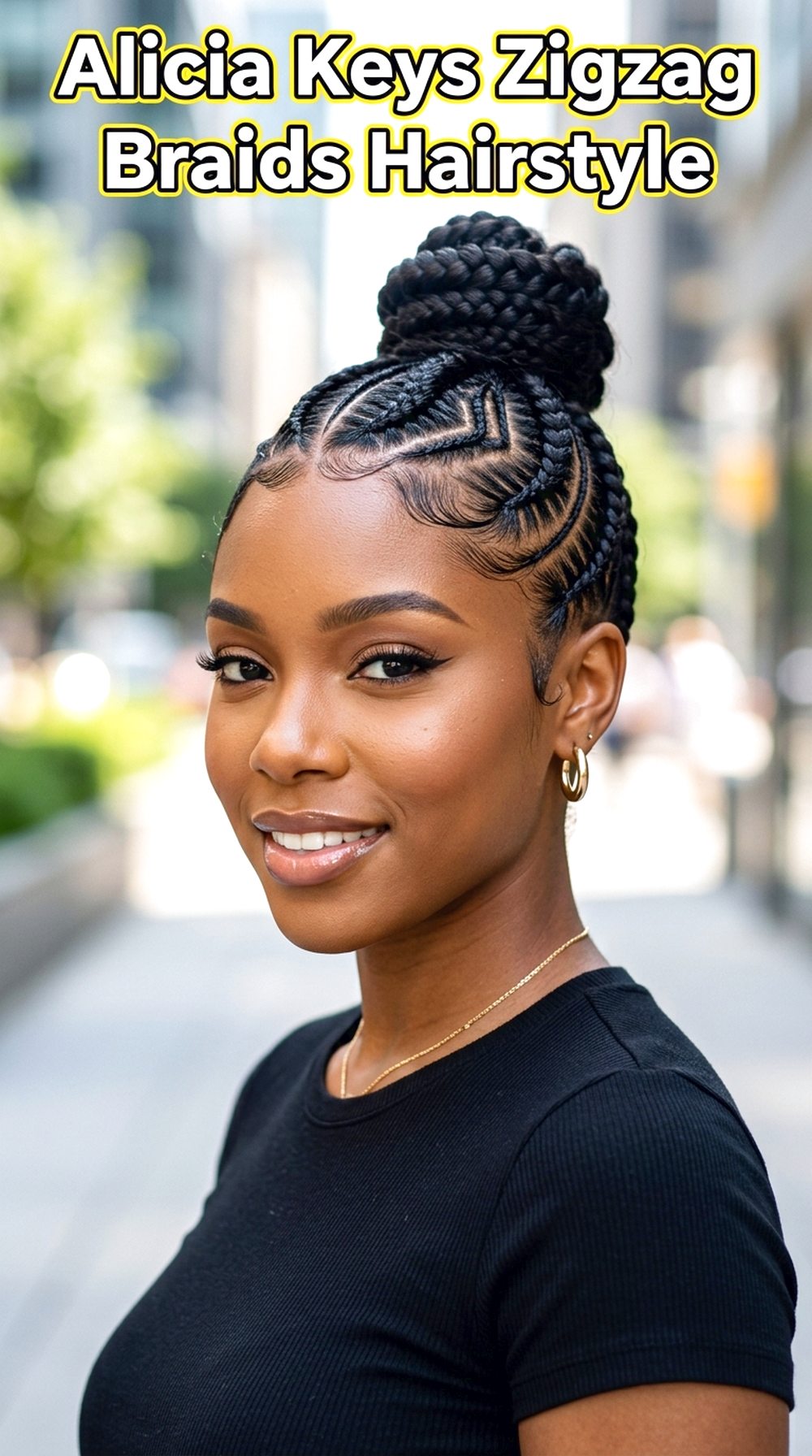 Alicia Keys Zigzag Braids