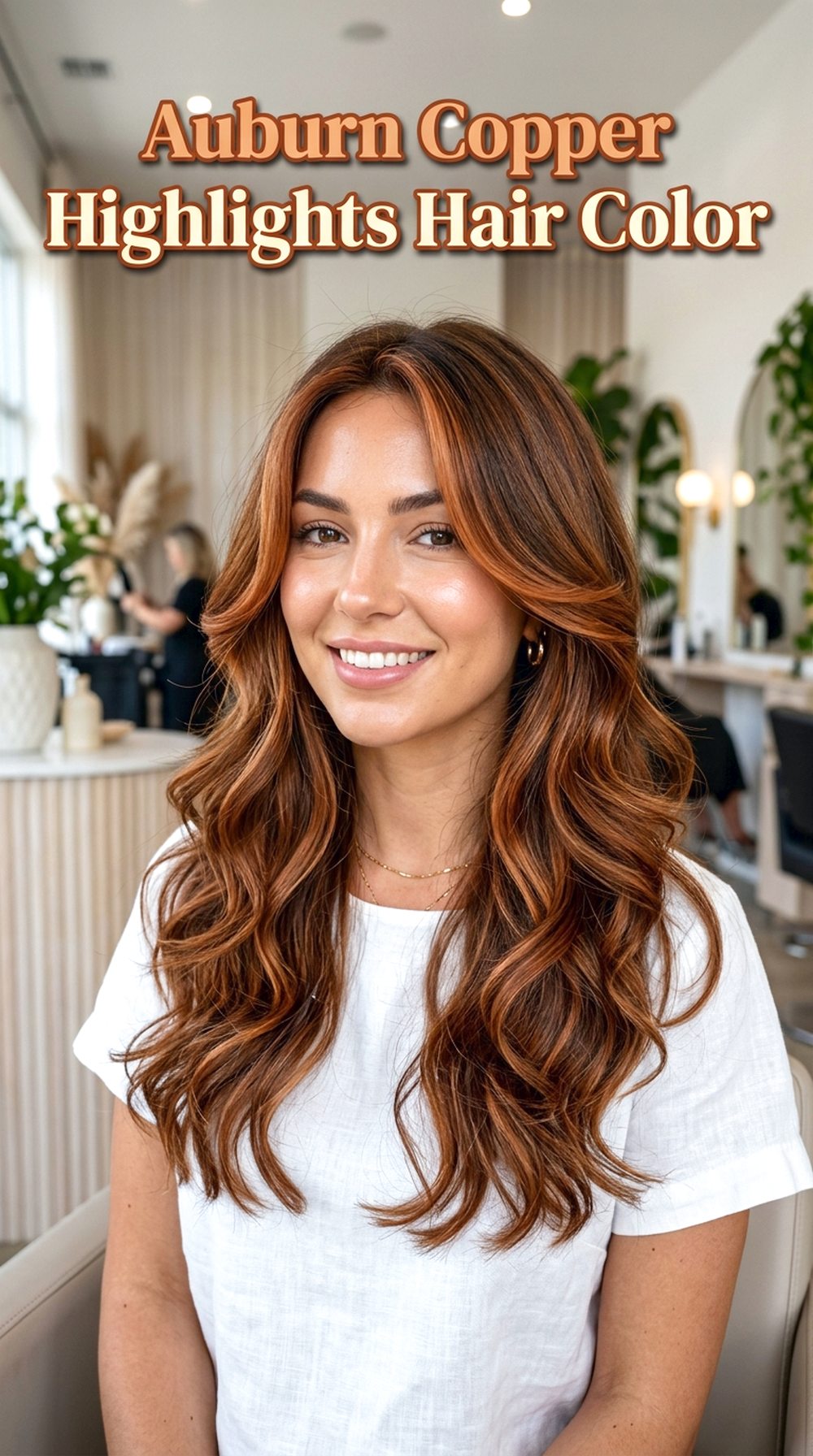 Auburn Copper Highlights Hair Color