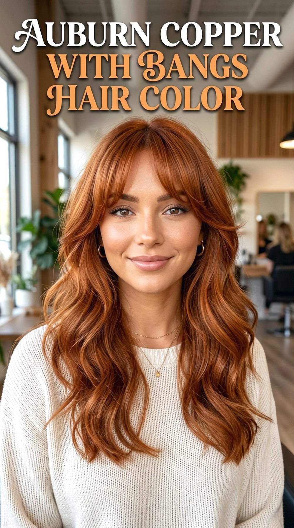 Auburn Copper With Bangs Hair Color