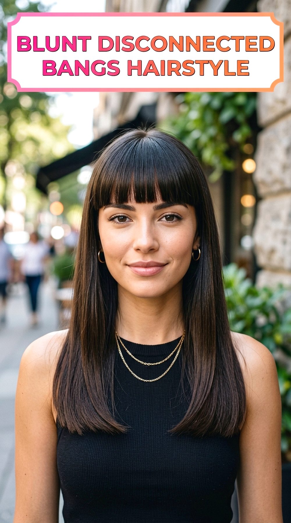 Blunt Disconnected Bangs