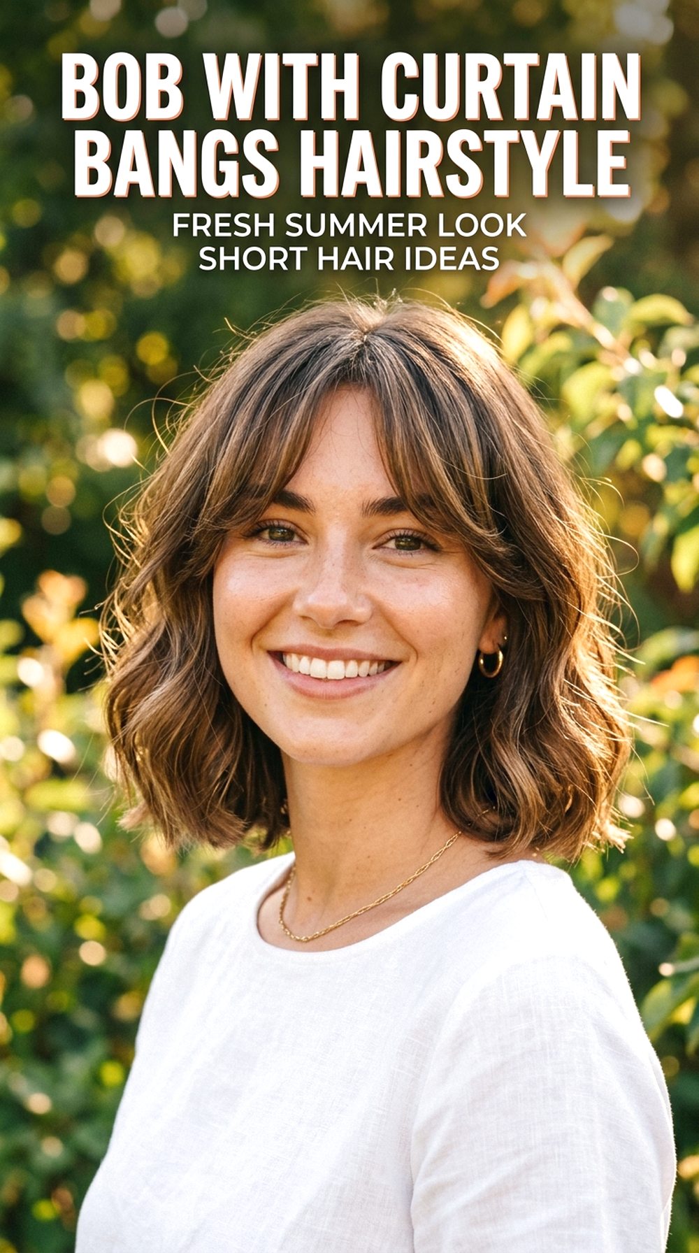 Bob With Curtain Bangs Hairstyle