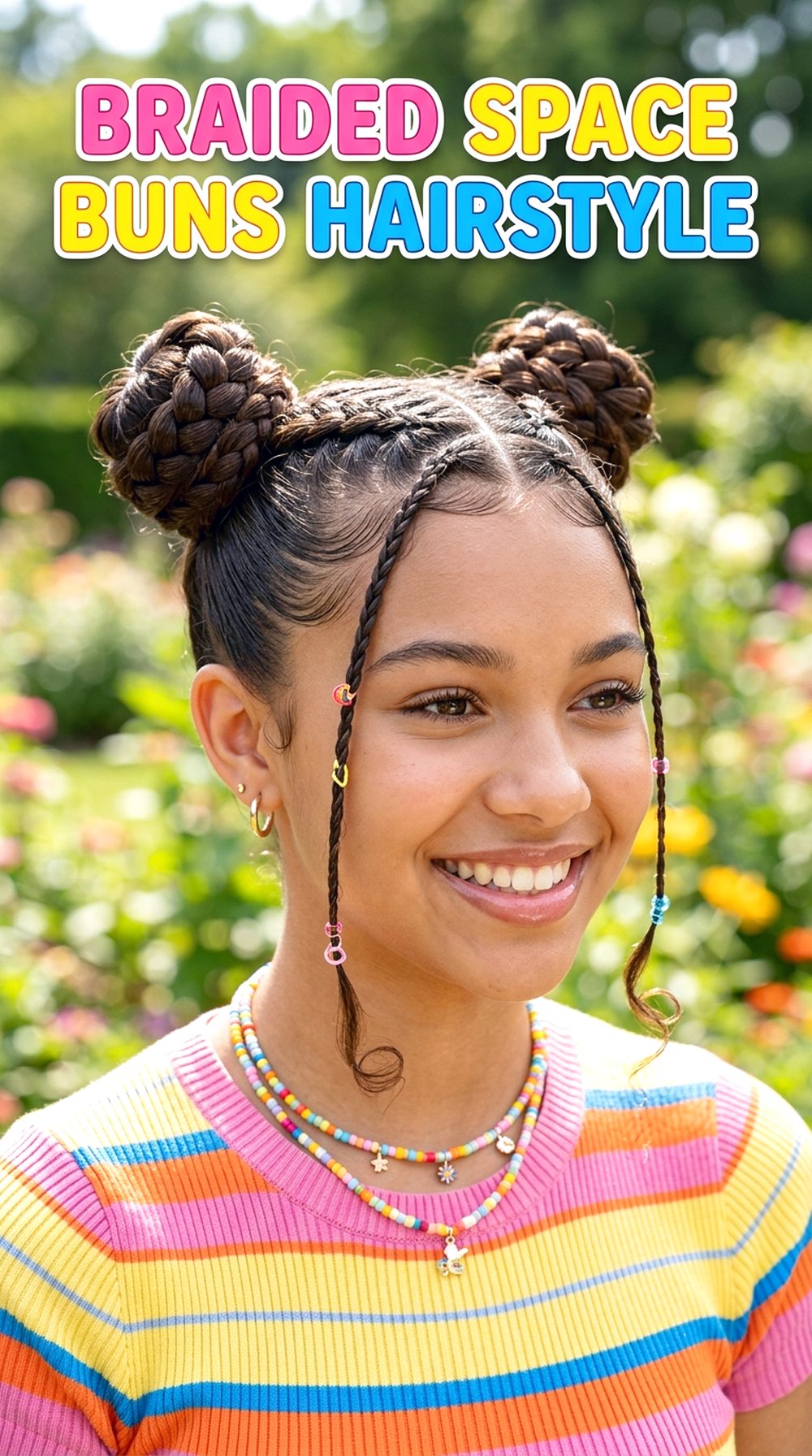 Braided Space Buns Hairstyle
