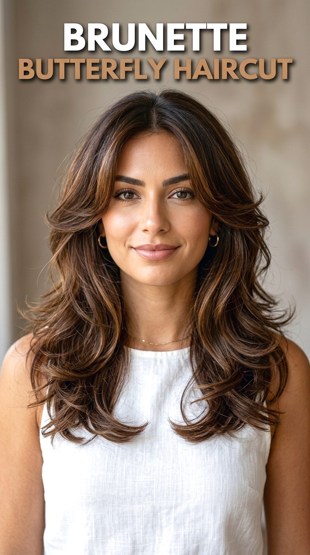 Brunette Butterfly Haircut