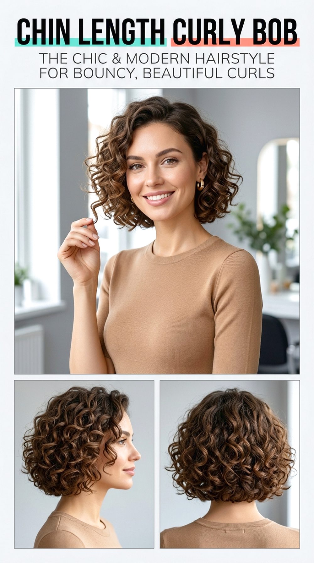 Chin Length Curly Bob