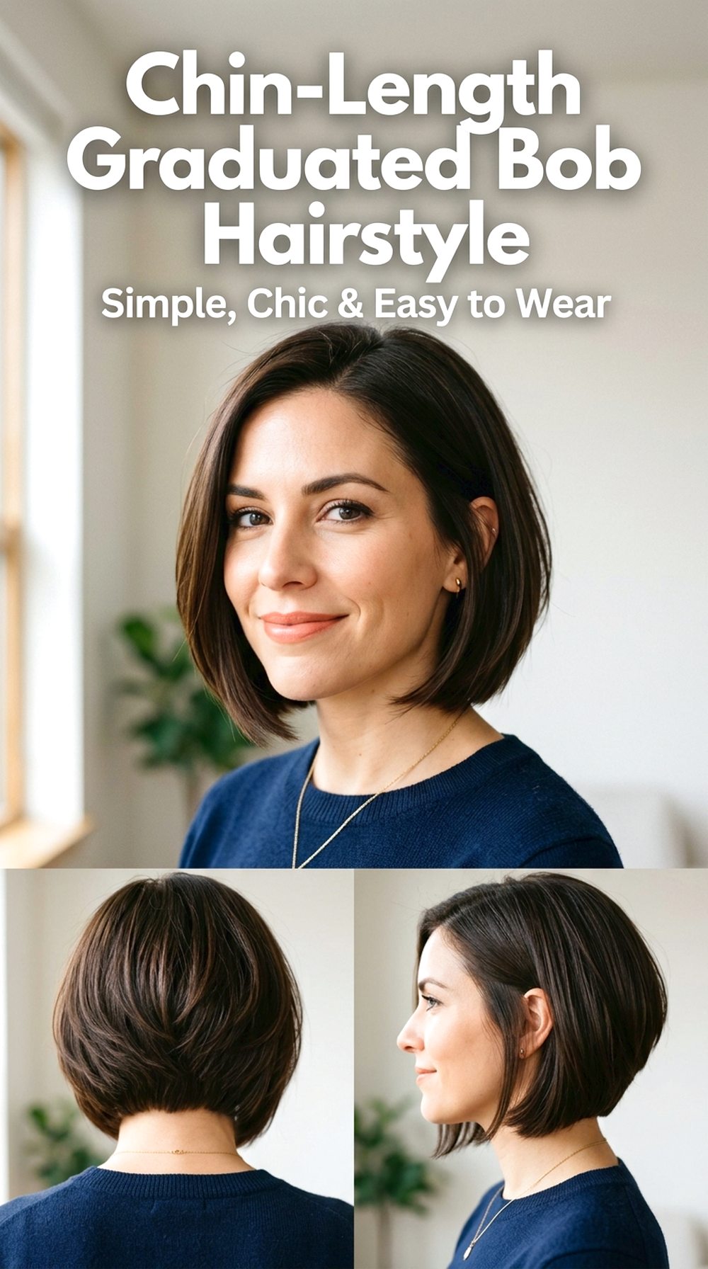 Chin-Length Graduated Bob