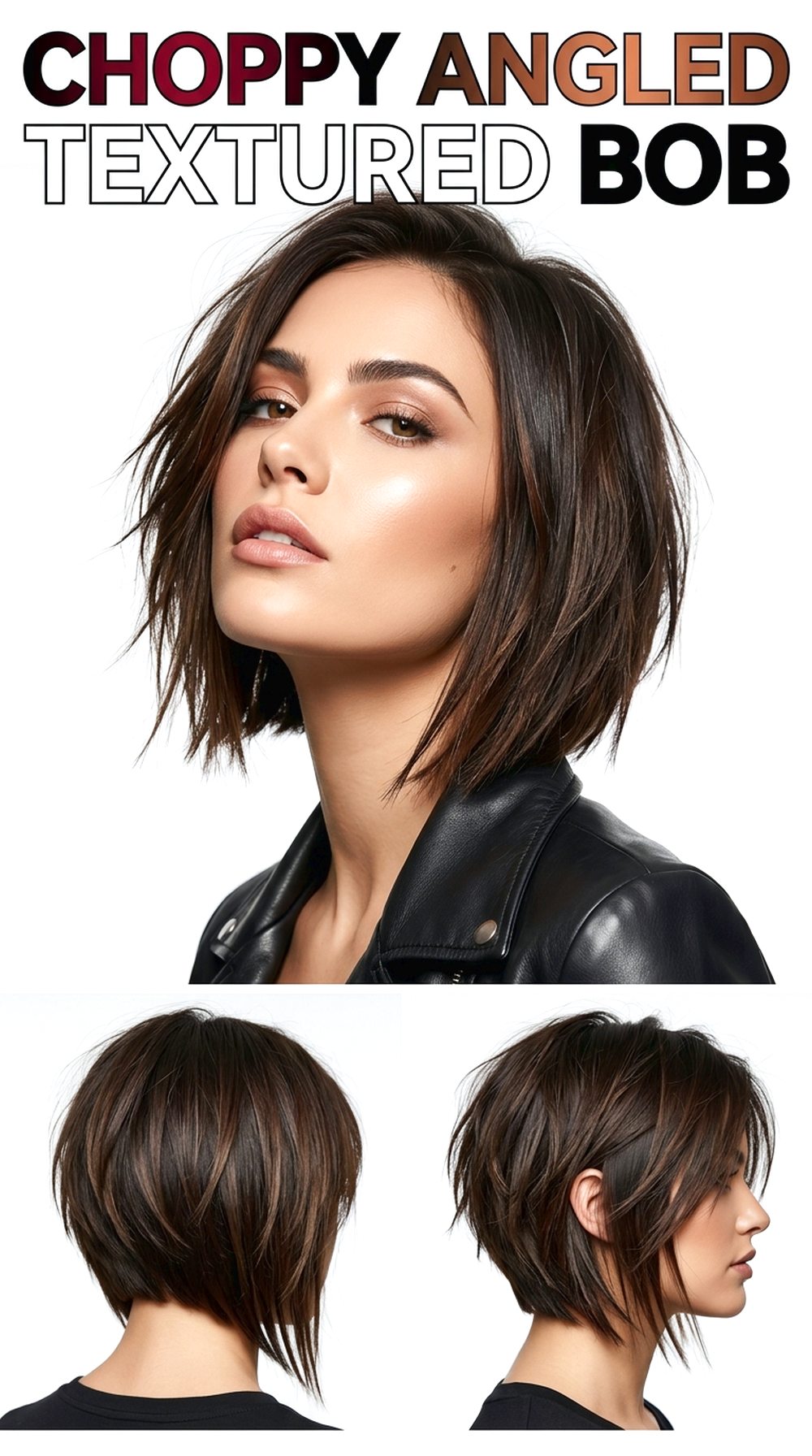 Choppy Angled Textured Bob