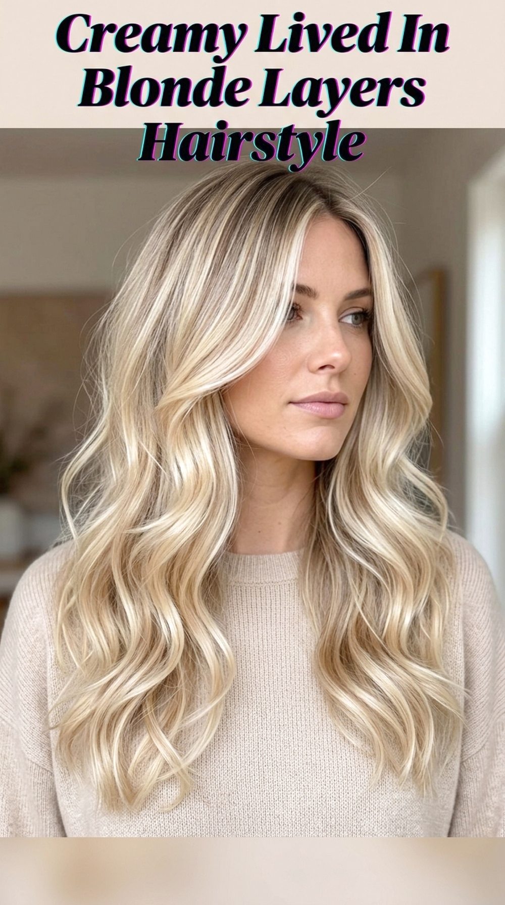 Creamy Lived In Blonde Layers Hairstyle