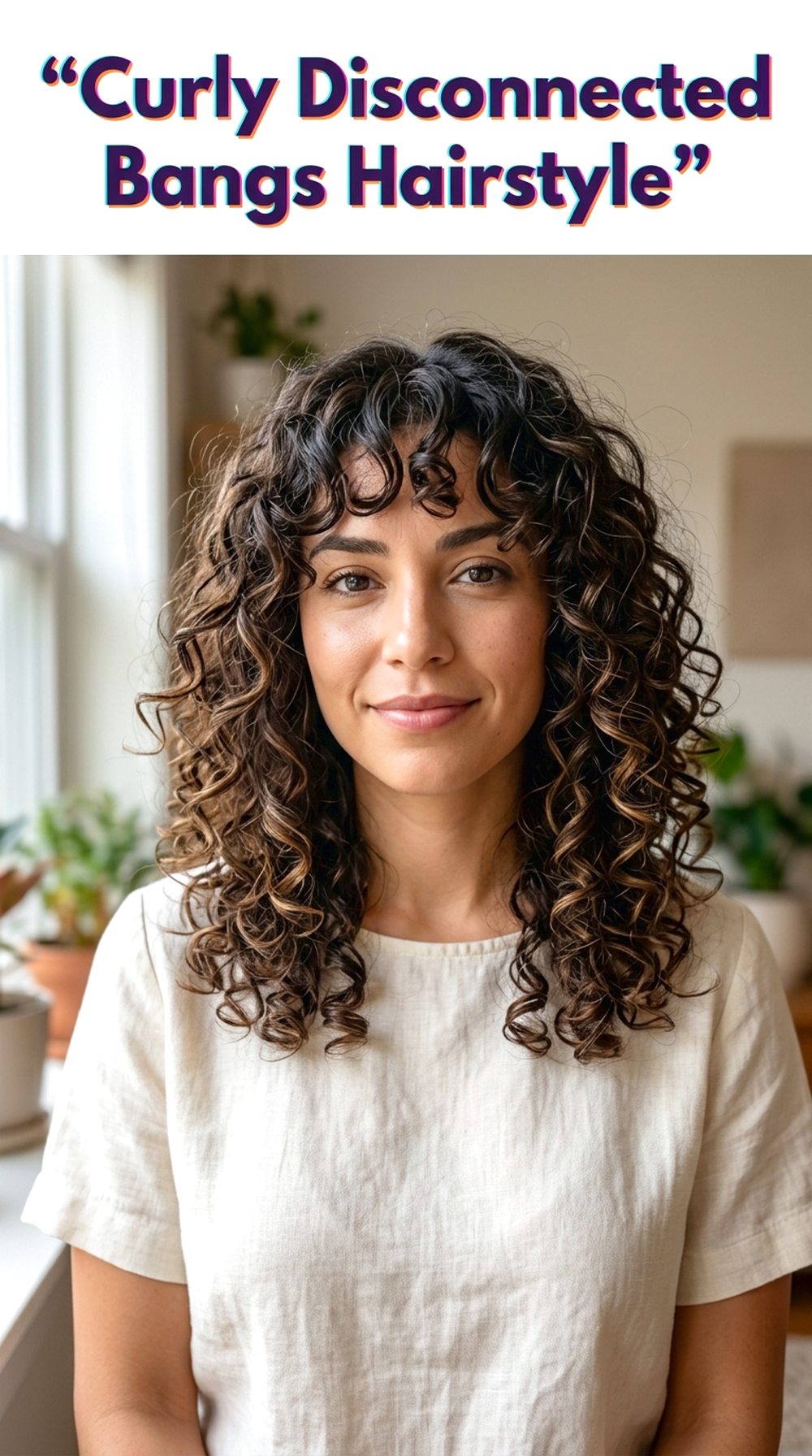 Curly Disconnected Bangs