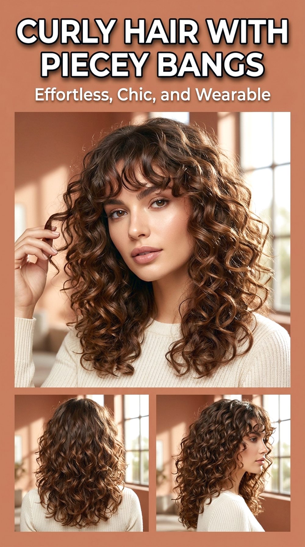 Curly Hair With Piecey Bangs