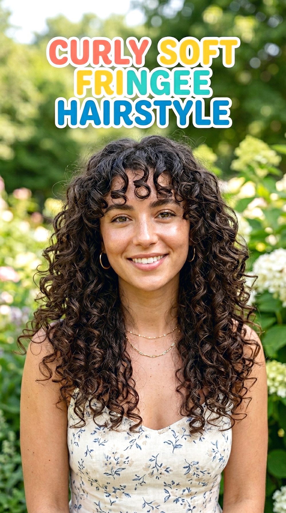 Curly Soft Fringe Hairstyle