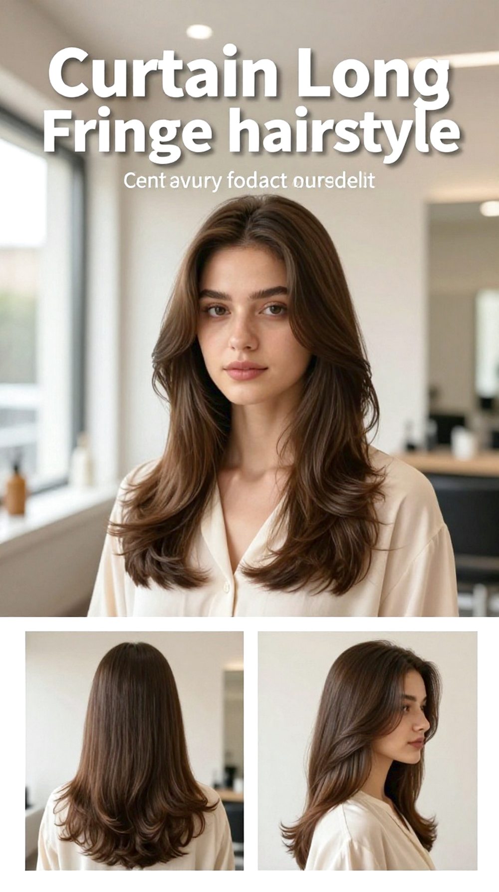 Curtain Long Fringe Hairstyle