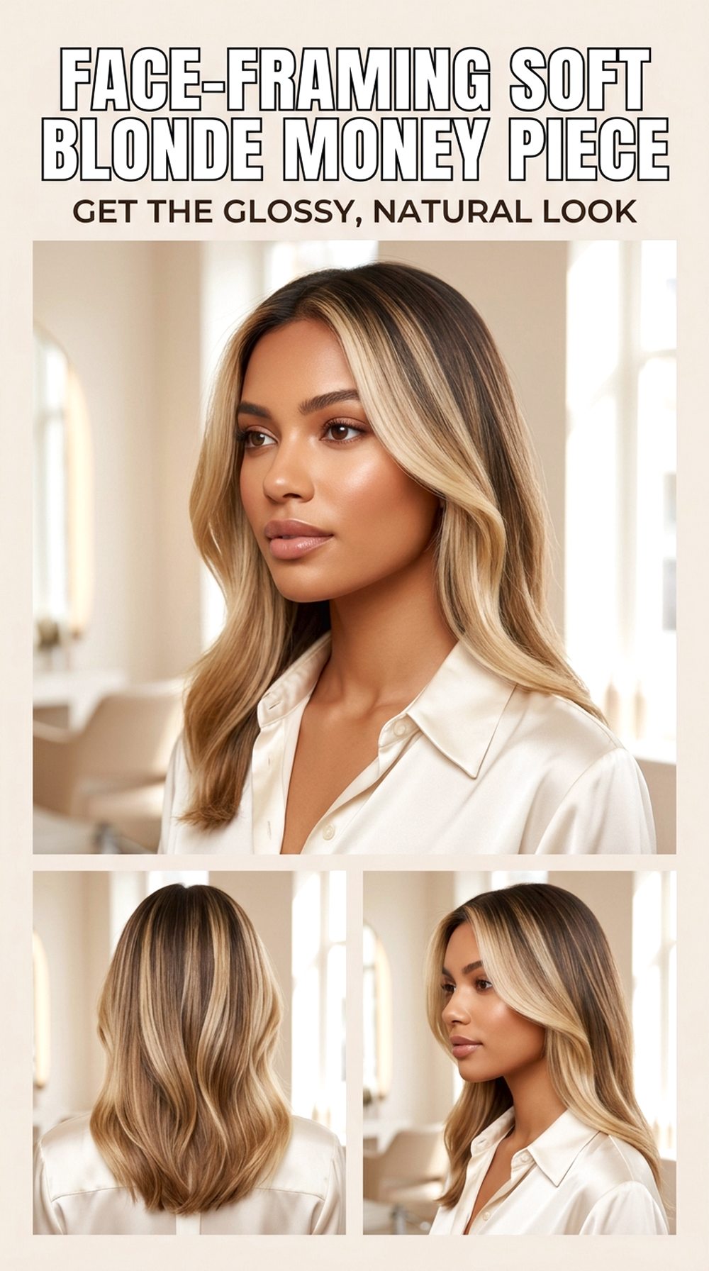 Face-Framing Soft Blonde Money Piece