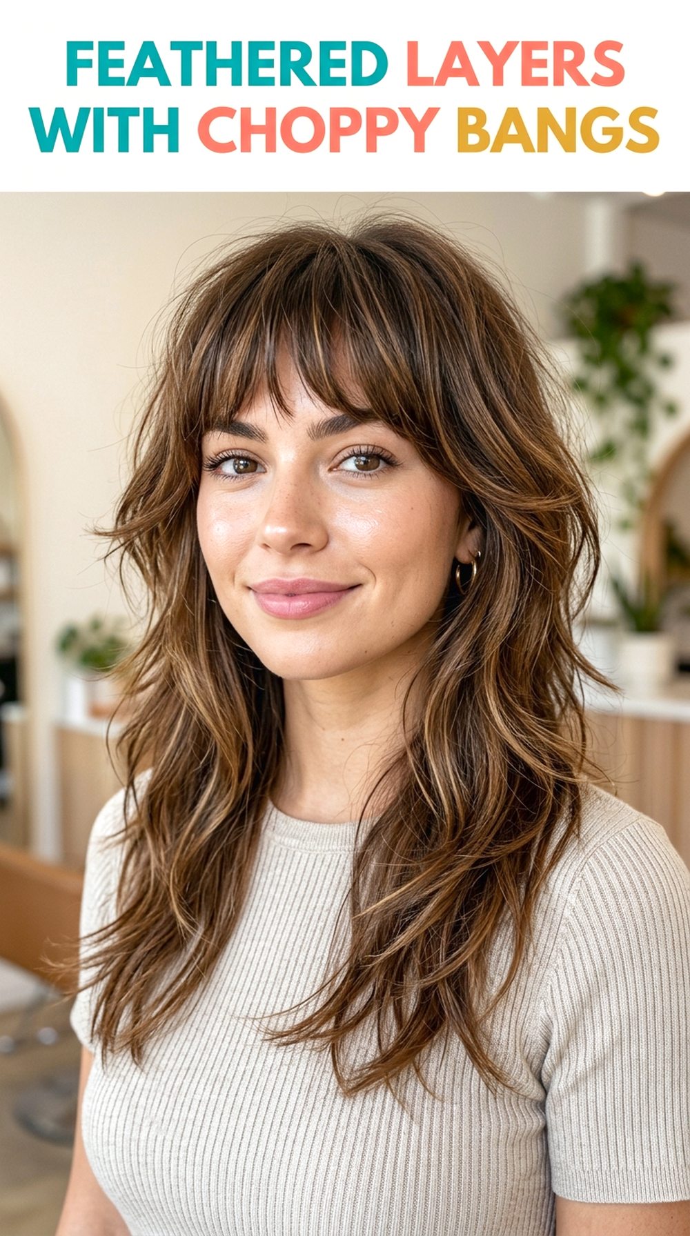 Feathered Layers With Choppy Bangs