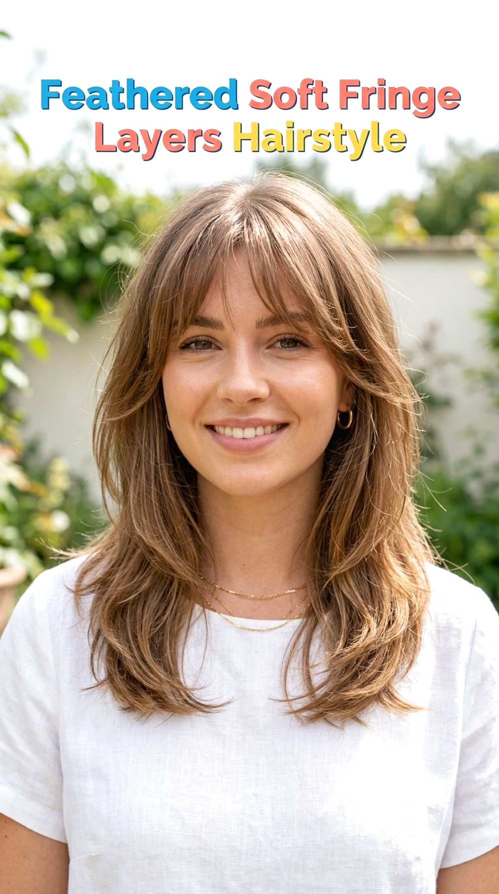 Feathered Soft Fringe Layers Hairstyle