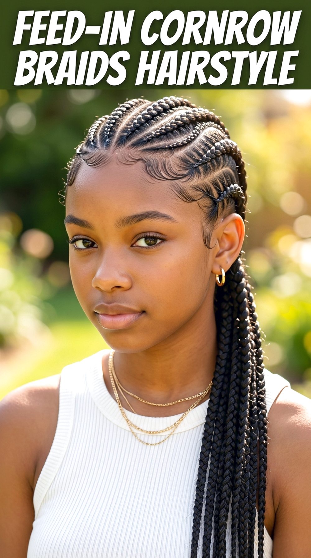 Feed-In Cornrow Braids Hairstyle