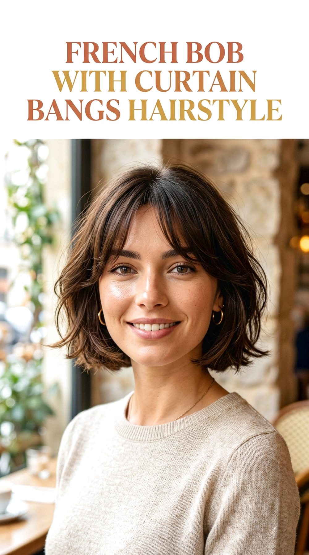 French Bob With Curtain Bangs