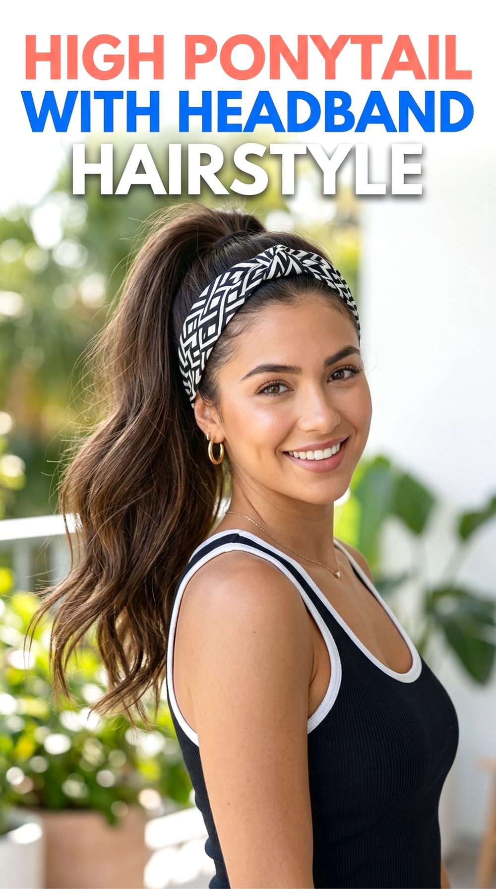 High Ponytail With Headband