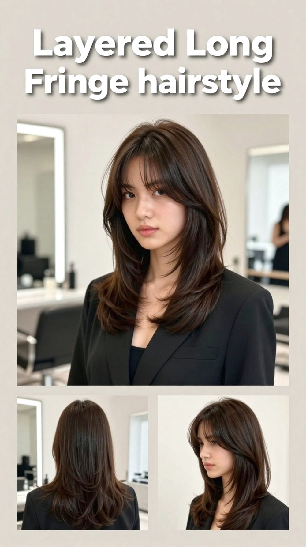 Layered Long Fringe Hairstyle