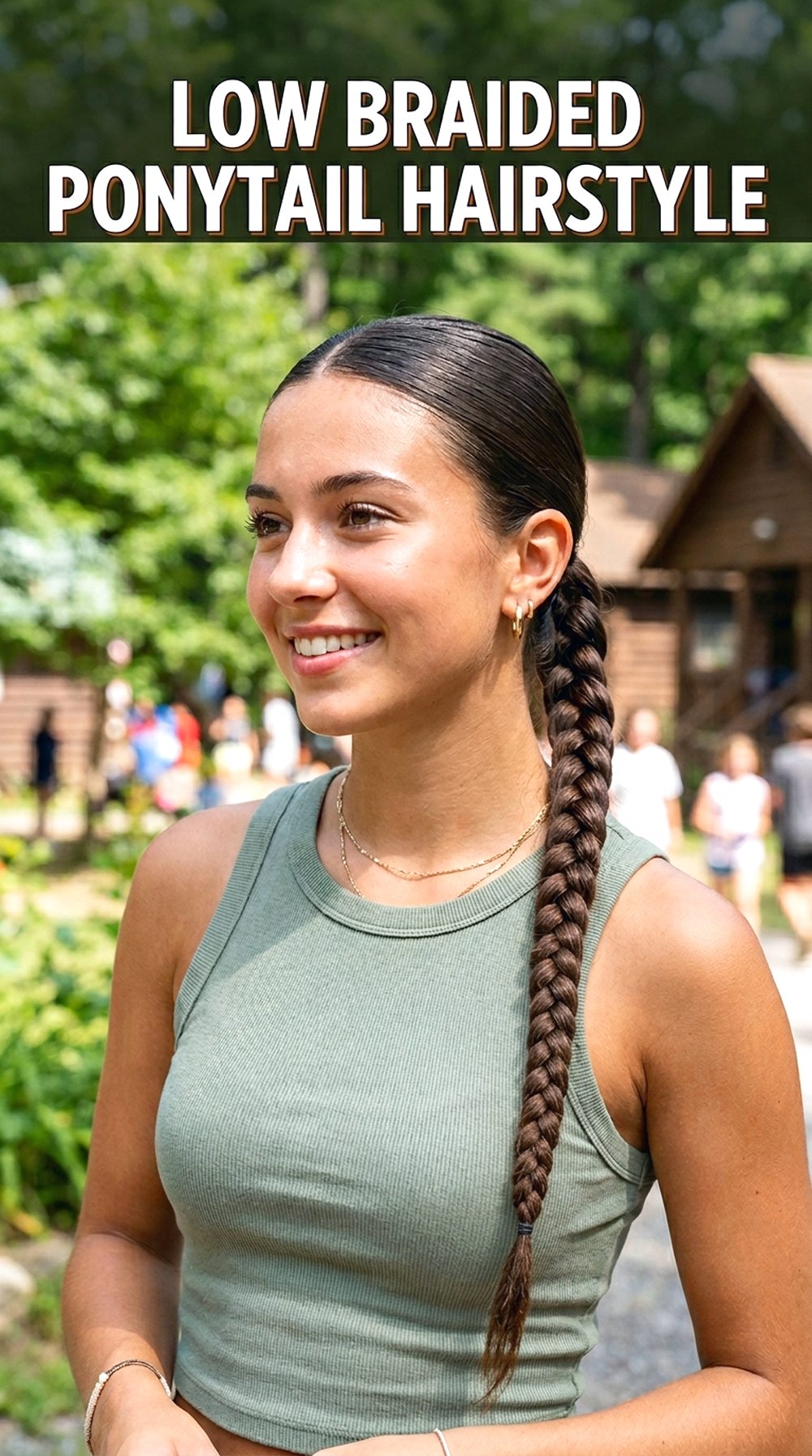 Low Braided Ponytail Hairstyle