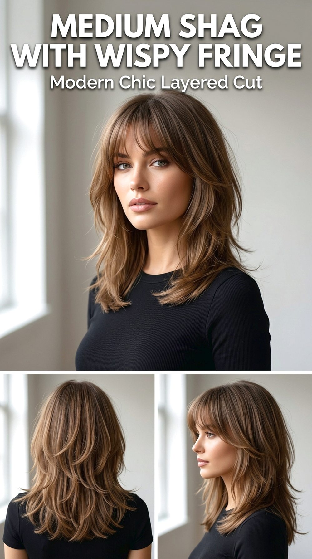 Medium Shag With Wispy Fringe