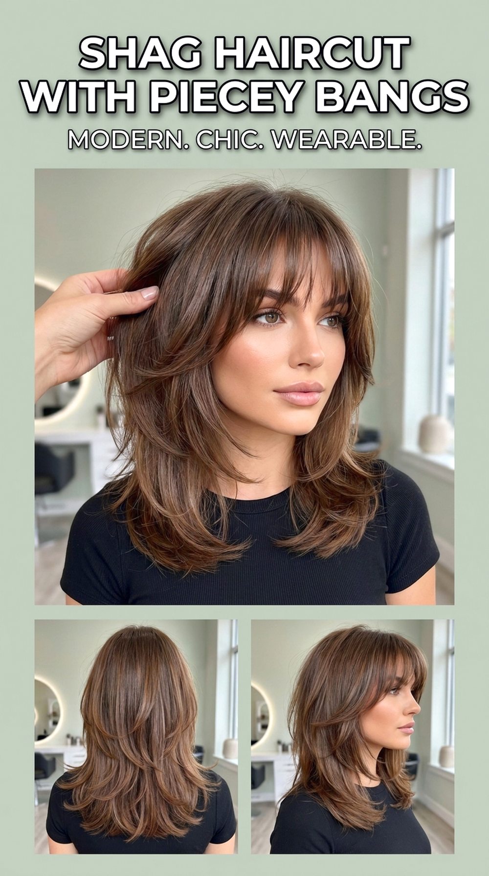 Shag Haircut With Piecey Bangs