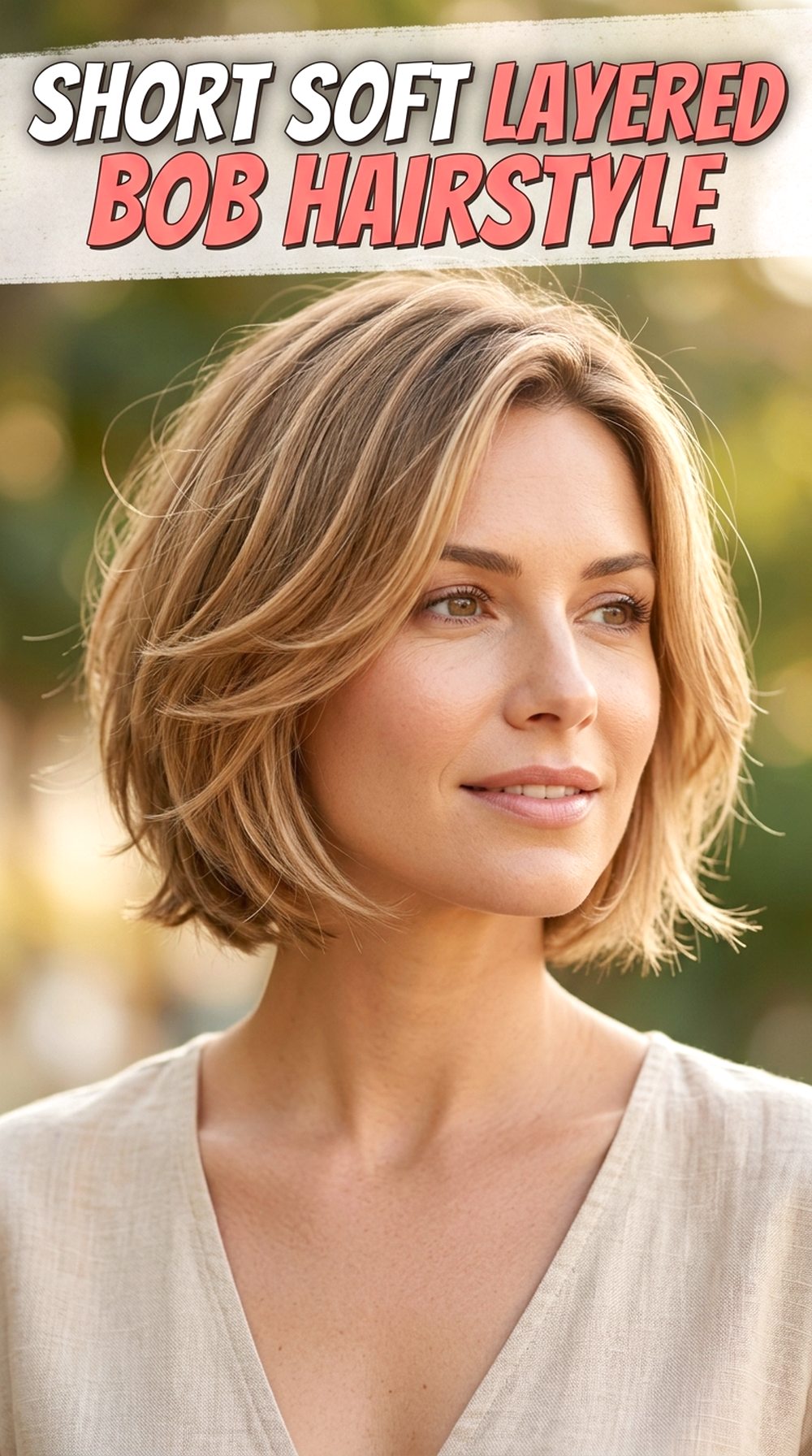 Short Soft Layered Bob