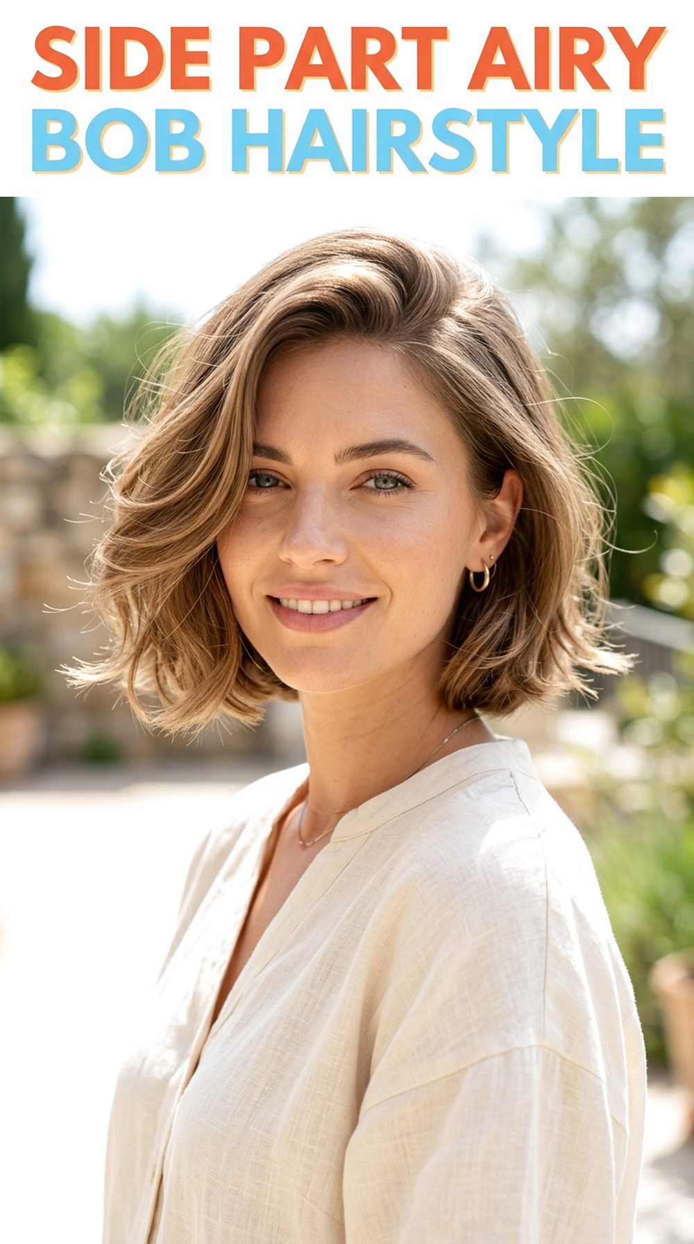 Side Part Airy Bob Hairstyle