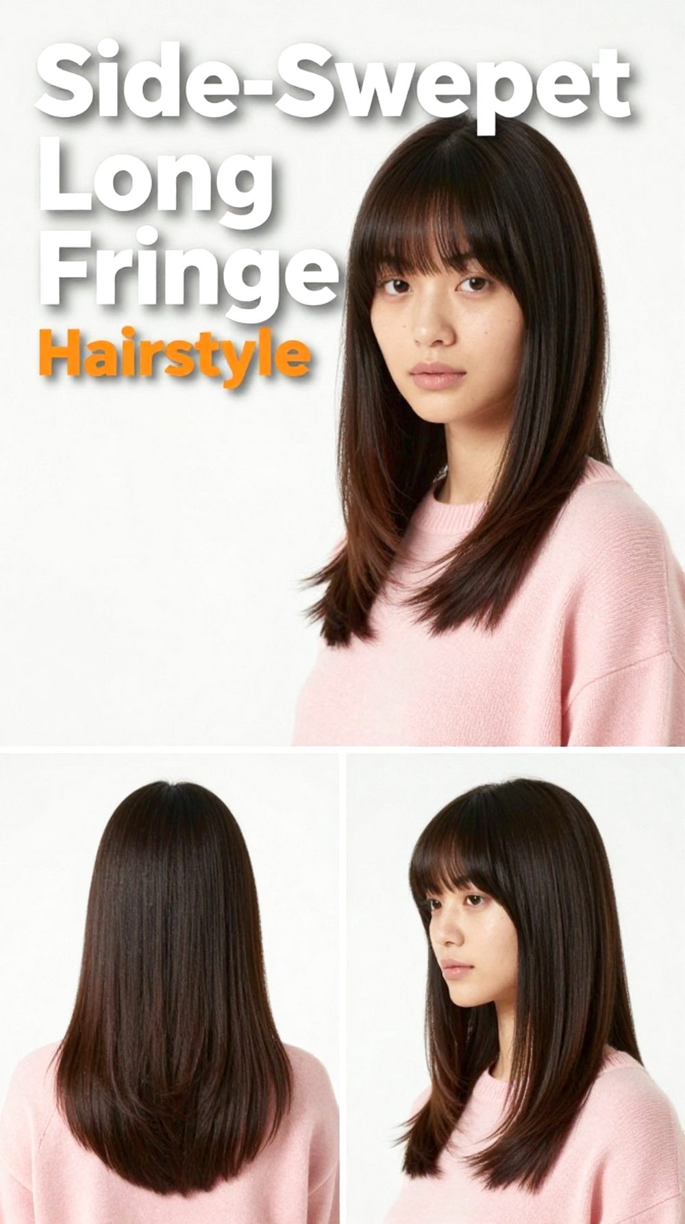 Side-Swept Long Fringe Hairstyle