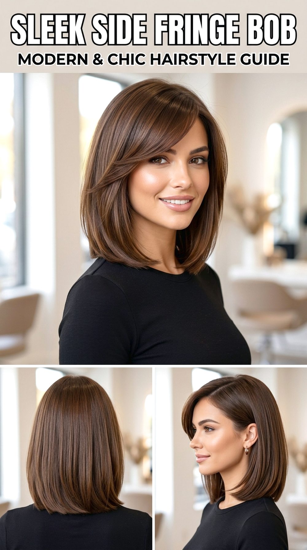 Sleek Side Fringe Bob