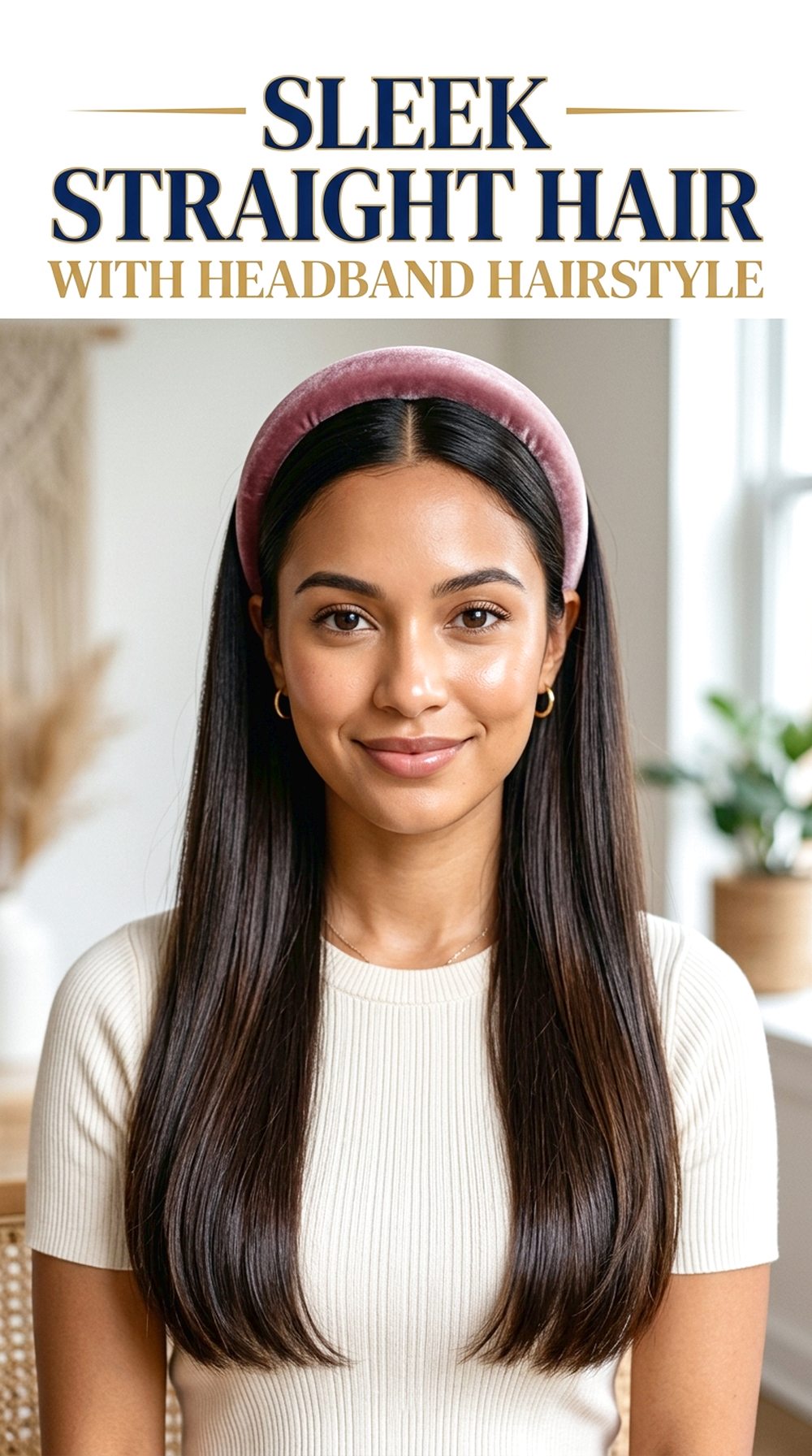 Sleek Straight Hair With Headband