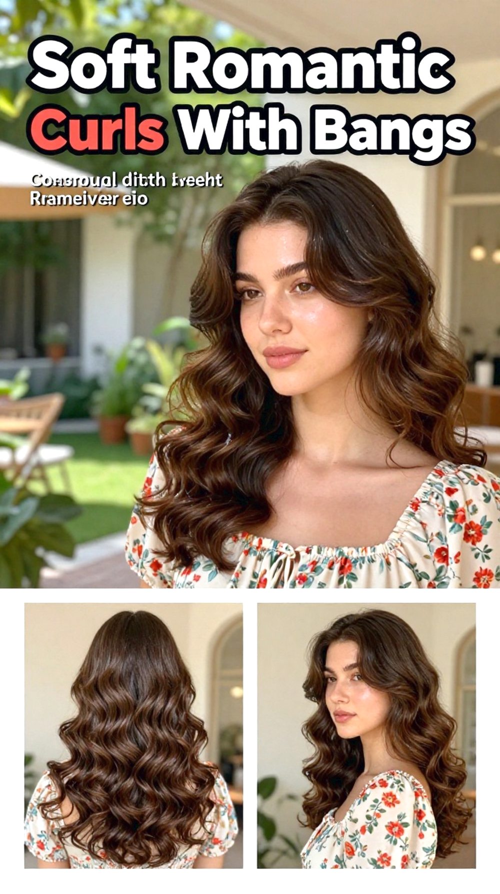 Soft Romantic Curls With Bangs Hairstyle