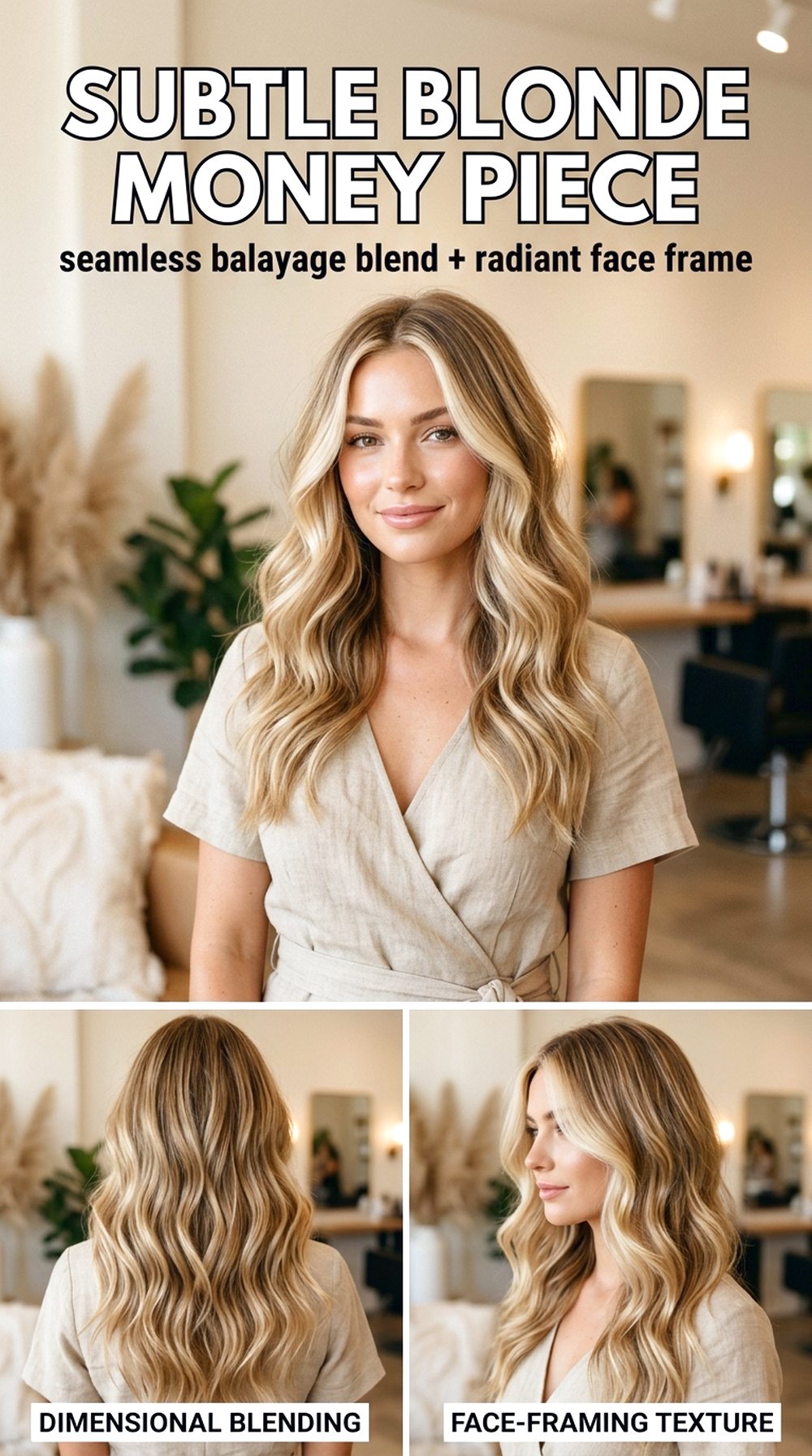 Subtle Blonde Money Piece on Balayage