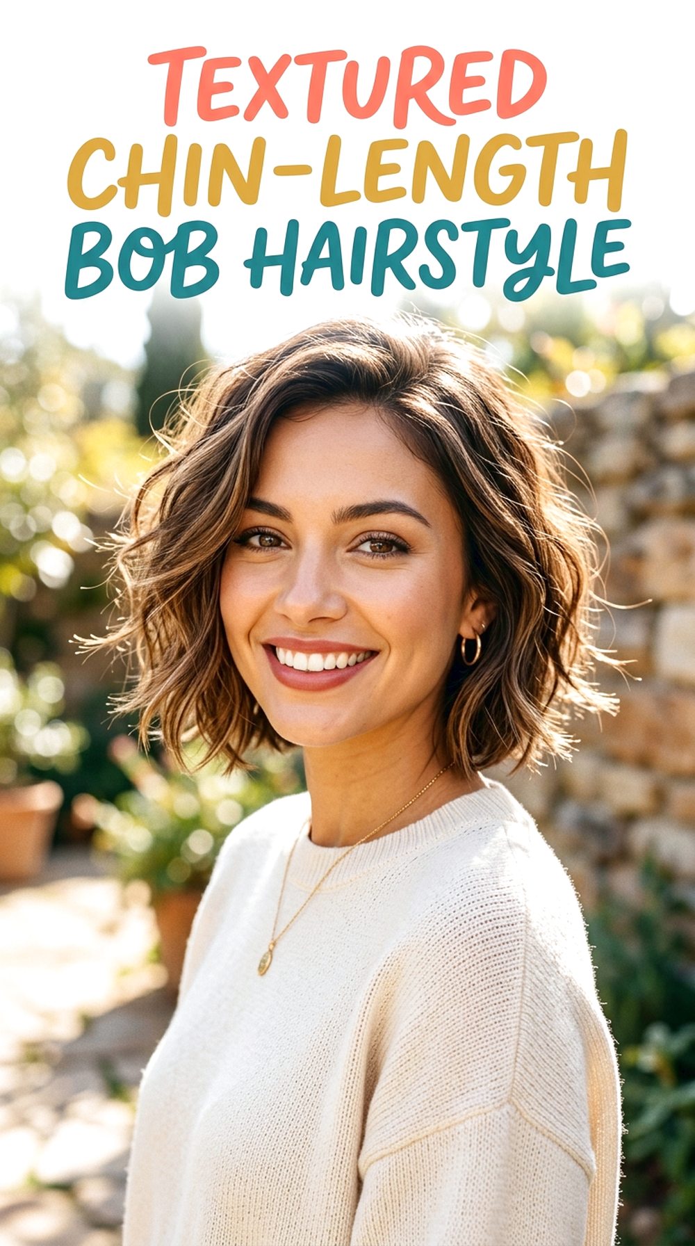 Textured Chin-Length Bob
