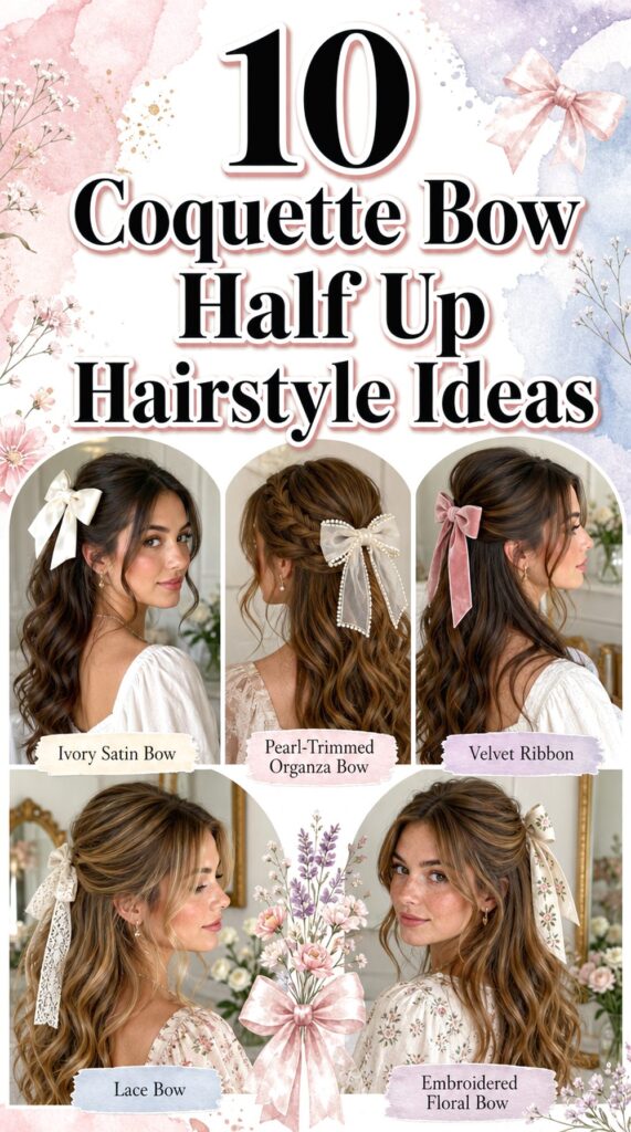 Coquette Bow Half Up Hairstyle Ideas