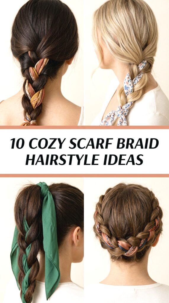 Cozy Scarf Braid Hairstyle Ideas